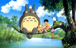 Cartoon man woman branch totoro 3 - anne said free wallpaper