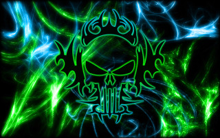 Green blue abstract skull crown - abstract background free wallpaper