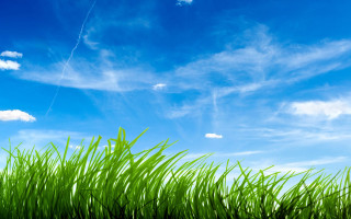 Green field blue sky clouds 75 - a blue sky and some clouds free wallpaper