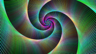 Spiral design green blue black - a white center free wallpaper