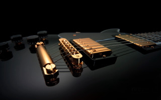 Guitar closeup microphone picker neck - a microphone free wallpaper