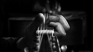 Person playing guitar black white - a person playing free wallpaper