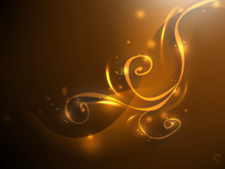 Shiny gold swirl background light - shiny free wallpaper for desktop