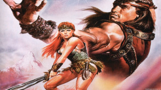 Man woman battle sword demon - frazetta free wallpaper