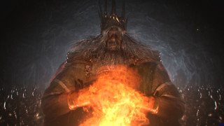 Bearded man holding fireball dark - elden ring free wallpaper