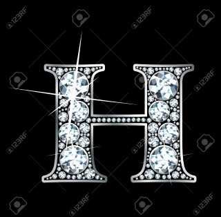 Diamond letter h black background - diamond free wallpaper for tablet