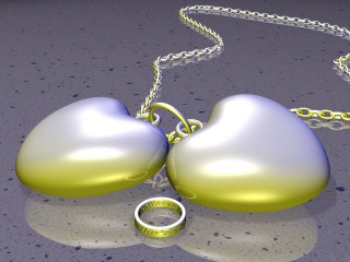 Heart shaped rings table chain - evert collier free wallpaper