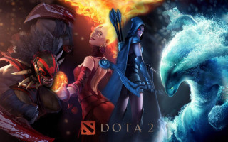 Women costumes wave dolphin dota 2 - two woman free wallpaper