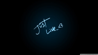 Neon live dark blue tattoo - text free wallpaper for desktop