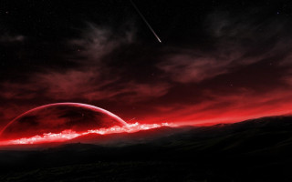 Red planet red moon shooting - shooting free wallpaper
