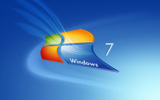 Blue orange logo windows7 background - the window 7 logo free wallpaper