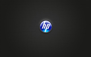 Hp logo black background blue - the side of the logo free wallpaper