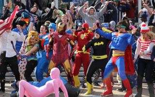 Costume dancers crowd party festival - northwest school free wallpaper