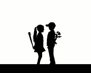 Couple grass guitar flowers hat - banksy free wallpaper