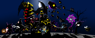 Cartoon characters full moon sky - a full moon sky free wallpaper