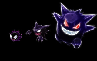 Demon gothic cartoon glowing eyes - a couple of cartoon characters free wallpaper