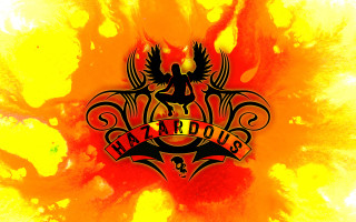 Logo yellow red black angel - a picture of a logo free wallpaper