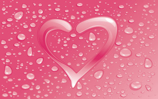 Heart shaped water droplet pink - drop of water free wallpaper for desktop