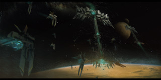 Space station ships night sky - a space station free wallpaper for desktop