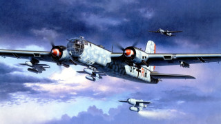 Plane flying sky background other - the background and a plane in the foreground free wallpaper