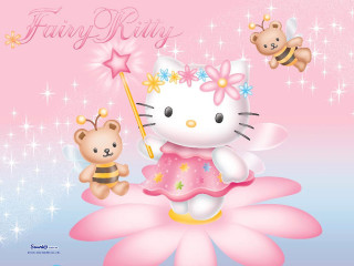 Hello kitty teddy bear flower - kitty wallpaper free wallpaper
