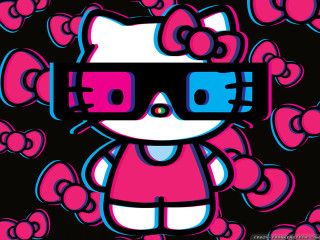 Hello kitty wallpaper pink blue - a pop art painting free wallpaper