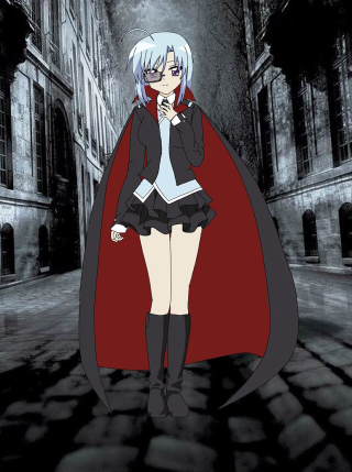 Woman cape skirt street building - a street free wallpaper for mobile