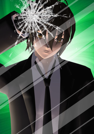 Cedric seaut broken head green - net art free wallpaper for mobile