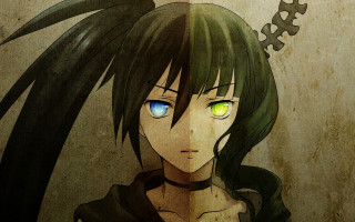 Black hair green eyes gothic - a black collar free wallpaper