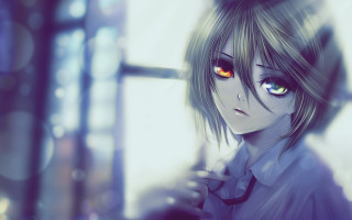 Anime girl red eyes serious - a anime girl free wallpaper for desktop