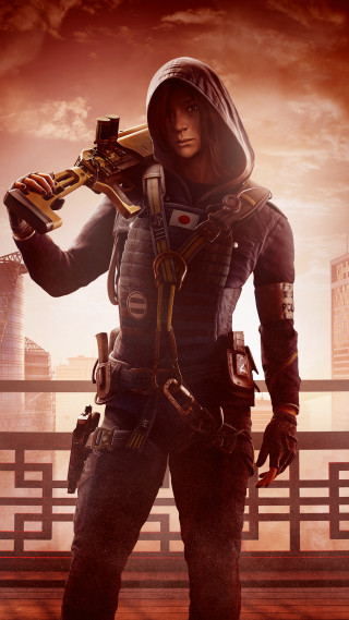 Man hooded jacket gun city - a fence free wallpaper for mobile