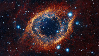 Large blue ring star field - space free wallpaper