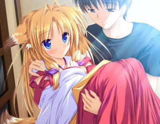 Anime couple hugging room window 2 - a door free wallpaper for desktop