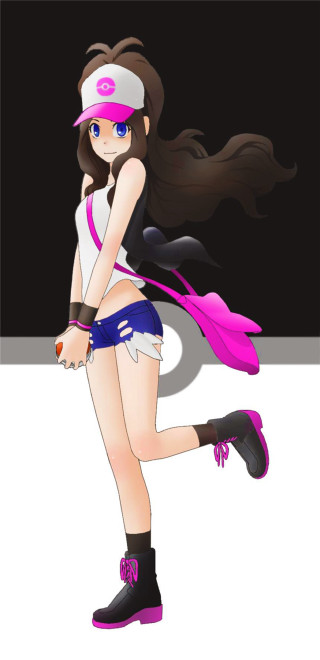 Girl pink hat blue shorts - a pink hat free wallpaper for mobile