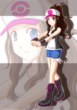 Girl pink hat blue shorts 2 - something free wallpaper for mobile