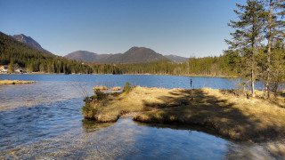 Lake trees mountains island nature - tree and mountains free wallpaper for desktop