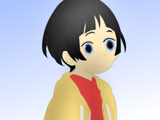 Cartoon boy red shirt yellow - a yellow jacket free wallpaper