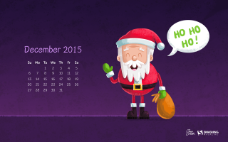 Calendar cartoon santa sack presents - a calendar free wallpaper