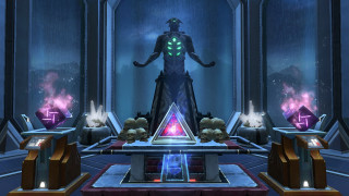 Futuristic man room pyramid items - other item free wallpaper