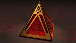 Red gold triangle holography 3d - dmt free wallpaper for desktop