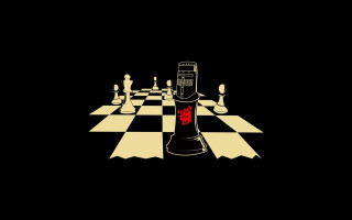 Black white chess board red - game free wallpaper for desktop