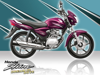 Purple motorcycle parked white blue - a black stripe free wallpaper