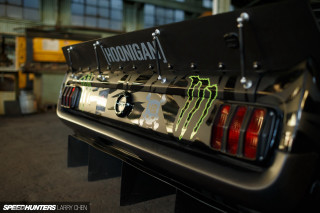 Car monster stickers tailpipes building - a close up of a car free wallpaper for desktop