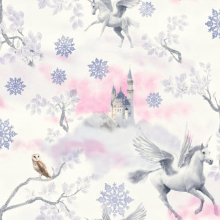 Castle unicorns bird branch wallpaper - magical realism free wallpaper for tablet