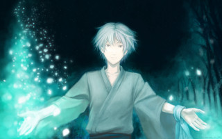 Forest man anime rayonism kimono - his arm free wallpaper