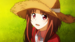 Girl hat field grass background - grass free wallpaper