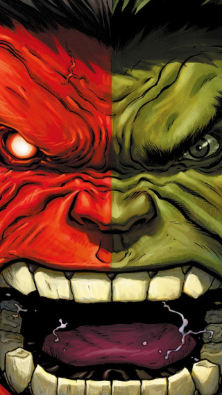 Close up red green face - a green face free wallpaper