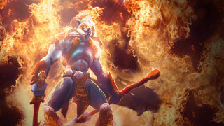 Fire sword man flames autumn - a fire background free wallpaper for desktop