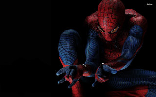 Spiderman sitting fishnet scales sharp - his knee free wallpaper