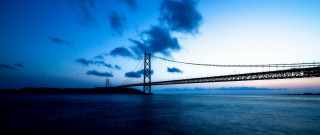 Bridge water sky clouds blue 2 - a bridge free wallpaper